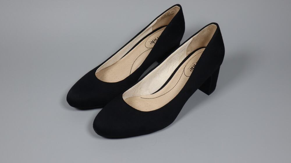 LifeStride Taylor Block Heel Pump Black Women's Dress Shoes Size 8 Wide W
